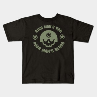 Rich Man's War (Green) Kids T-Shirt